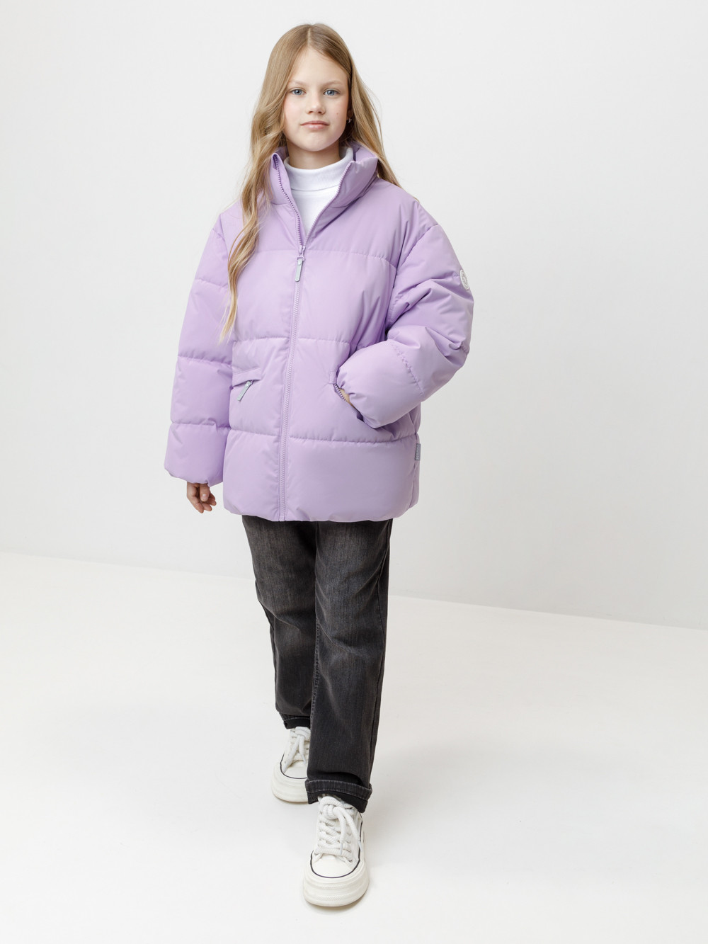 Куртка для девочки, артикул: ВК 32193/1 ГР, цвет: фиолетовый