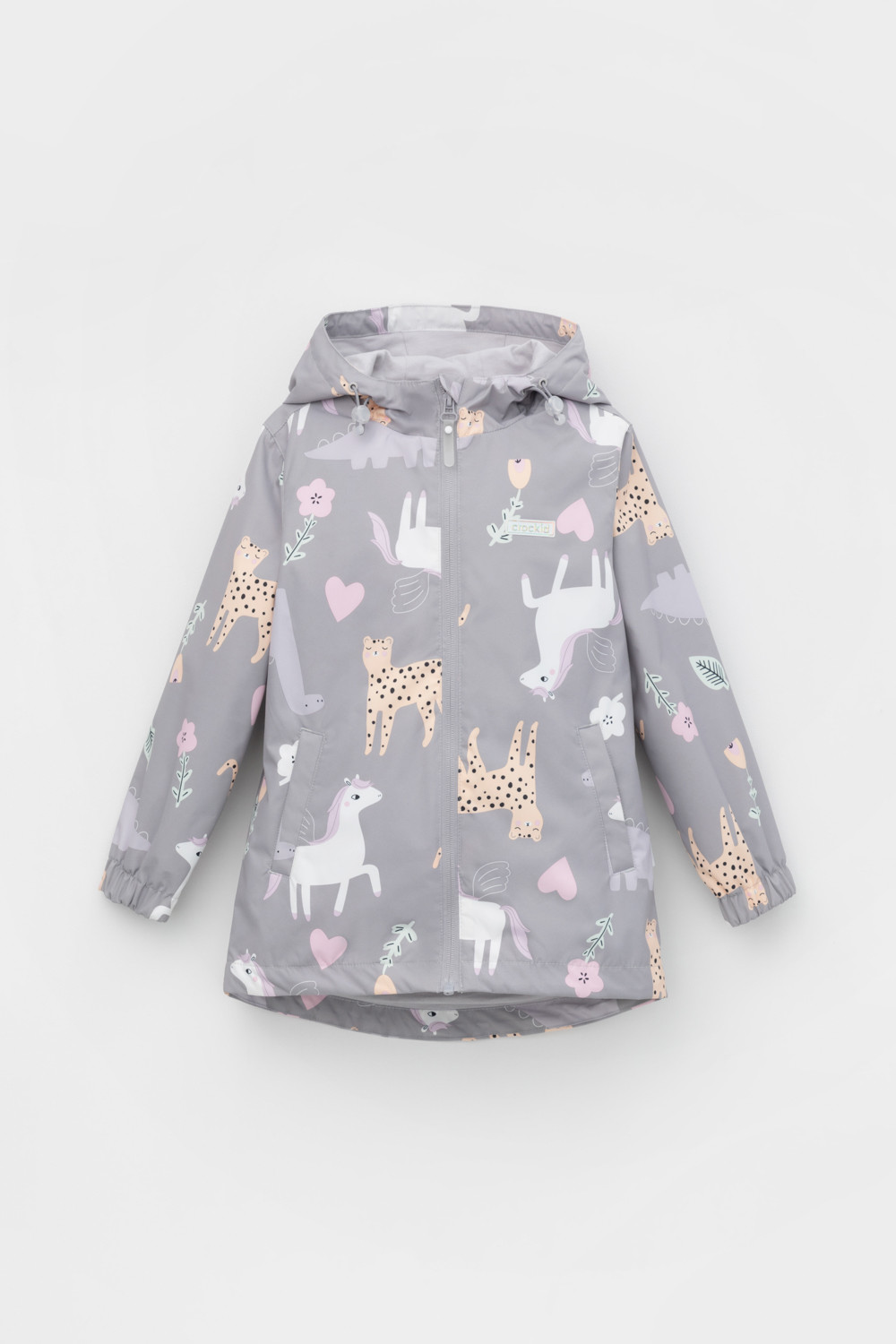 Куртка для девочки, артикул: ВК 32144/н/5 Ал, цвет: серый, фото 2