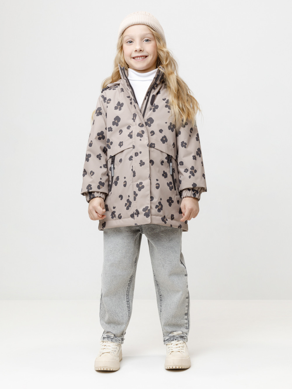 Куртка для девочки, артикул: ВК 32190/н/1 УЗГ, цвет: бежевый, фото 3