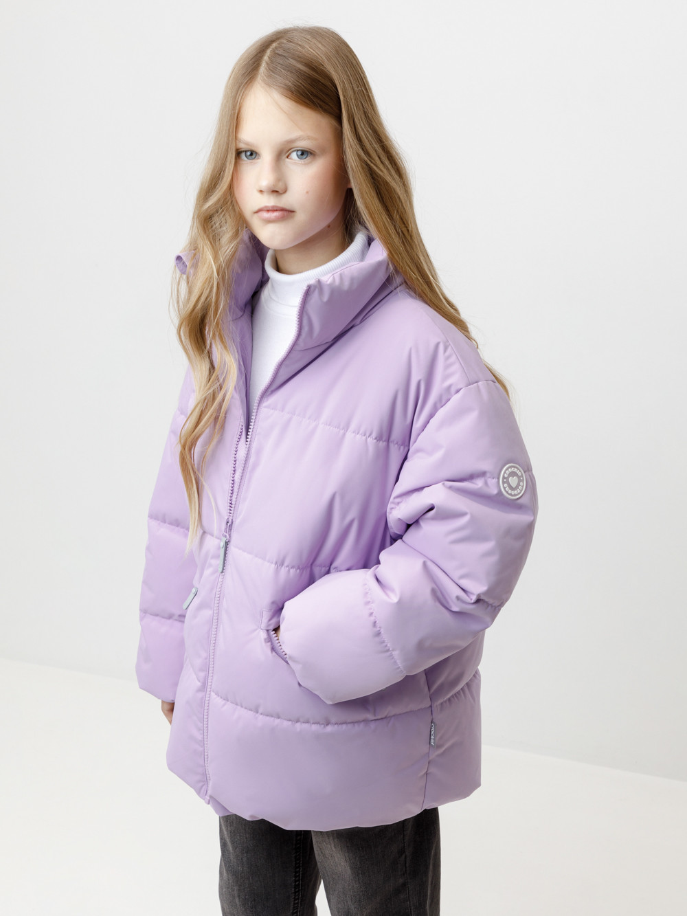 Куртка для девочки, артикул: ВК 32193/1 ГР, цвет: фиолетовый, фото 4