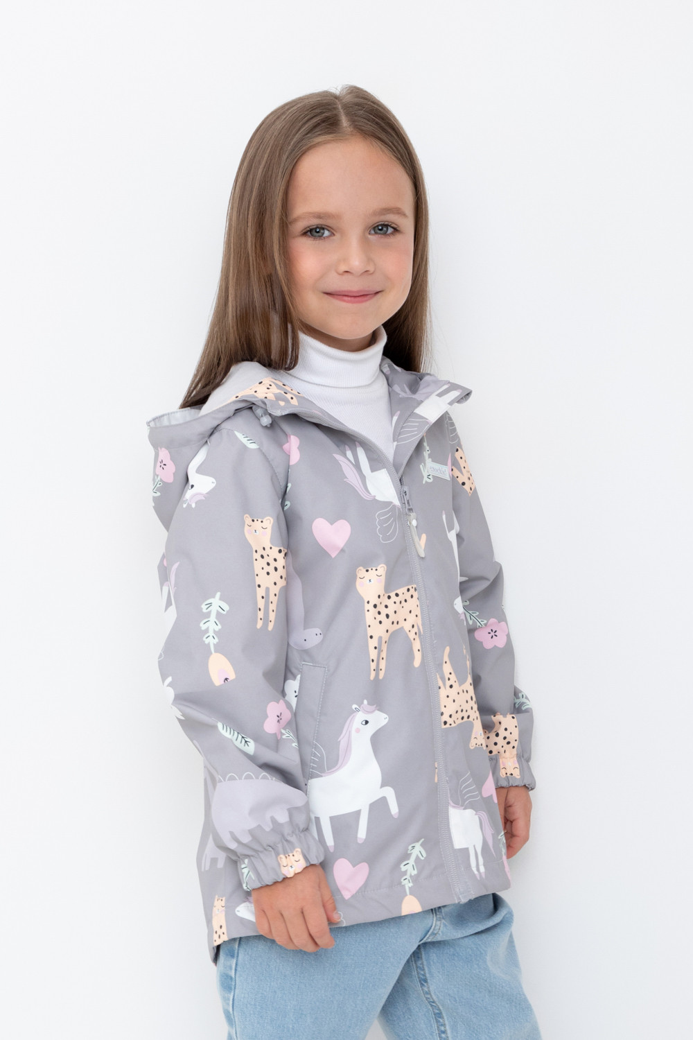 Куртка для девочки, артикул: ВК 32144/н/5 Ал, цвет: серый, фото 4