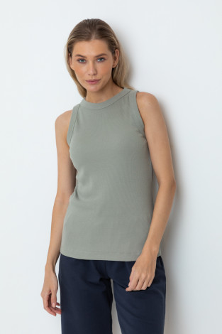 Майки женские для мам, артикул: ЕВТ 3239, цвет: зеленый