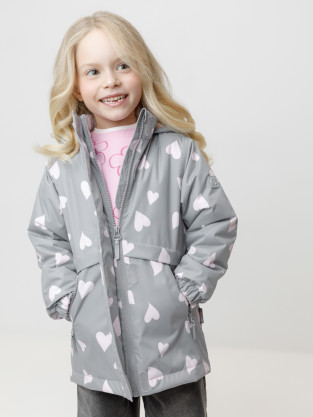 Куртка для девочки, артикул: ВК 32190/н/3 УЗГ, цвет: серый