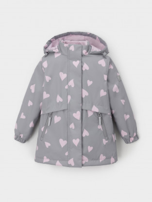 Куртка для девочки, артикул: ВК 32190/н/3 УЗГ, цвет: серый - 2 фото